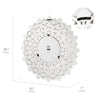 Hand-Carved Wood Medallion Sunburst Accent Mirror – White (31")